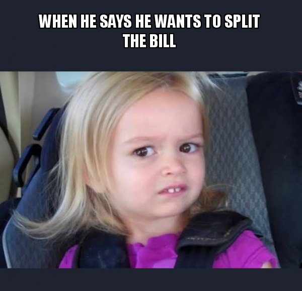 splitting the bill meme