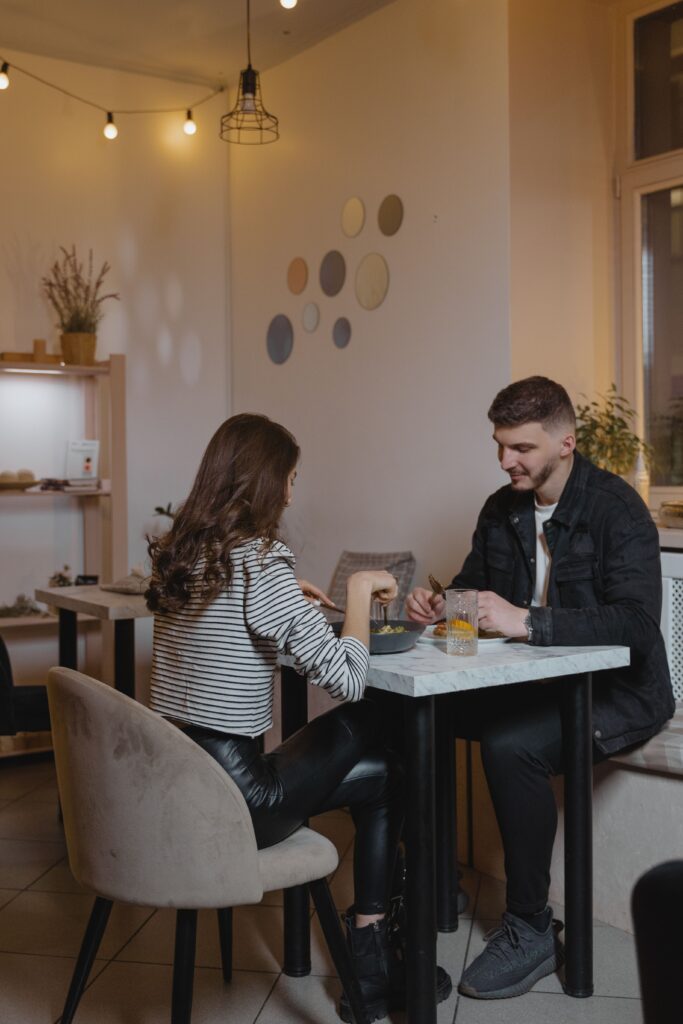 Exclusive dating meaning couple at dinner
