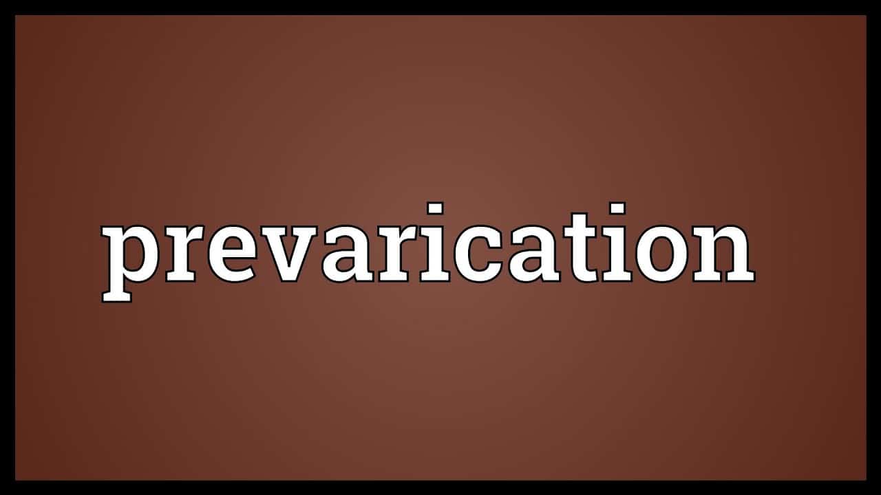 PREVARICATION MEANING