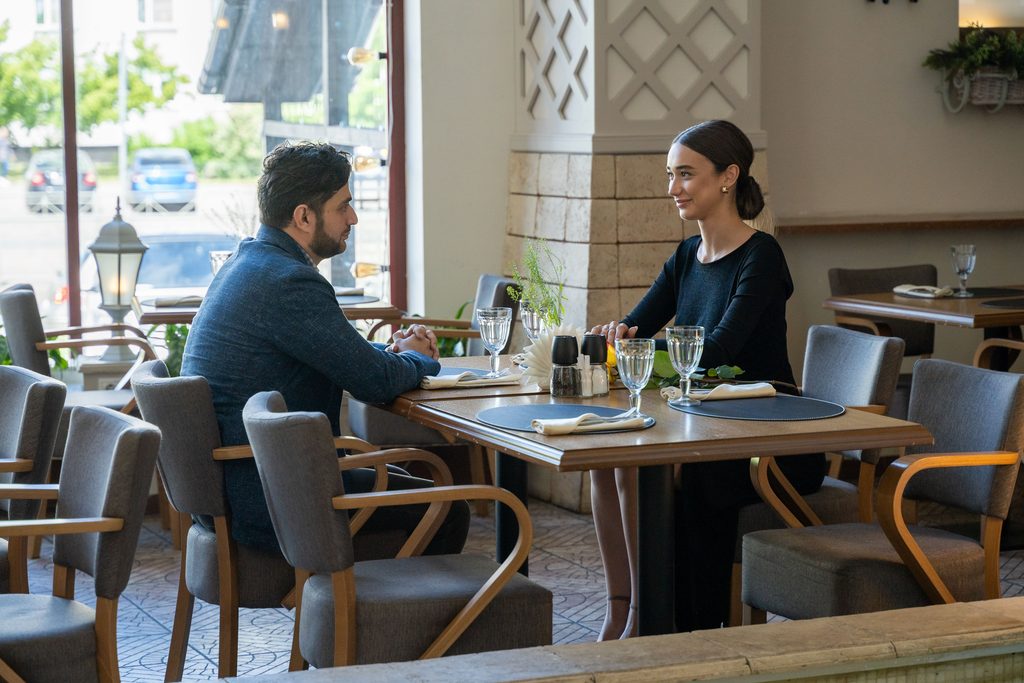 Couple discussing serious relationship intentions with relationship coach