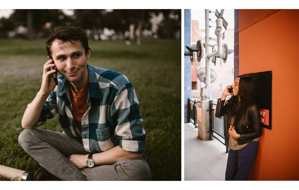 Long distance couple attending online relationship counselling